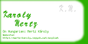 karoly mertz business card
